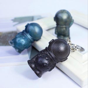 Molde de silicona de astronauta 3D, molde de resina de astronauta espacial, molde de llavero de astronauta lunar, molde de lámpara colgante de astronauta, molde de arte de resina epoxi