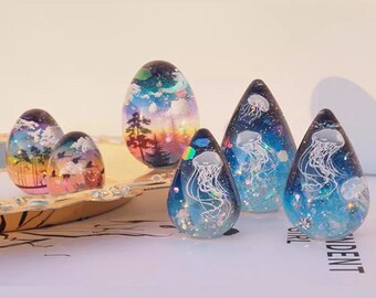 3D-ei siliconen mal-ei waterdruppel hars schimmel-ei ketting hanger schimmel-waterdruppel sieraden mal-mooie edelsteen mal-epoxyhars kunst schimmel