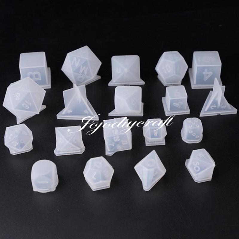 Würfelharzform Set – 7 Silikonformen Für DIY Spielwürfel + Mischbecher (DND, Rollenspiele, Brettspiele)