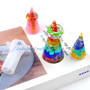 Ring Holder Silicone Mold-Ring Cone Resin Mold-Ring Jewelry Display Stand Mold-Crystal Pendulum Pendant Mold-Hexagon Cone Ring Holder Mold