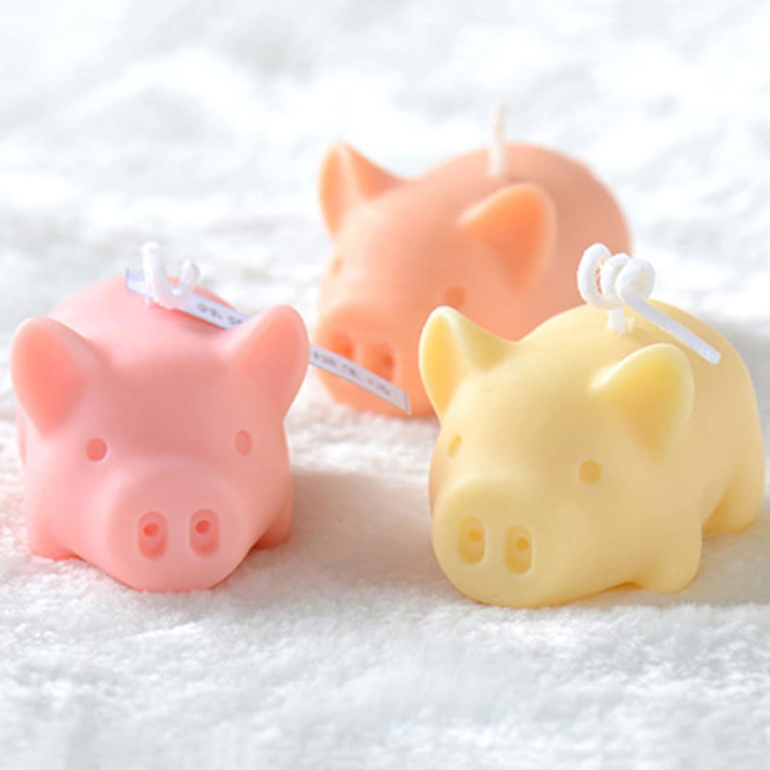 Kawaii Piggy Candle Mold Pig Candle Silicone Molds for Candle Making Candle  Craft Mold Soap Mold Resin Molds Baking Molds 