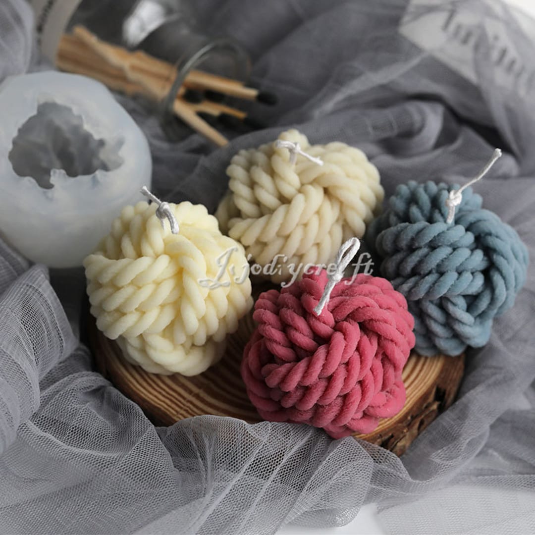 Wool Ball Candle Moldyarn Ball Candle Moldknitting Wool Sphere Candle