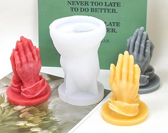 Praying Hand Silicone Mold-Praying Hands Candle Mold-Prayer Gesture Candle Mold-Jesmonite Gypsum Decor Mold-Scented Candle Soap Mold