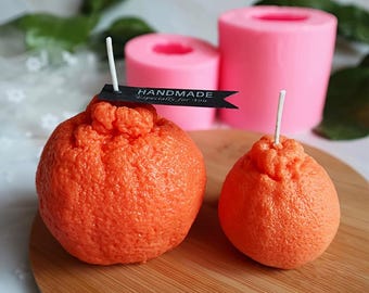 Orange Candle Silicone Mold-Fruit Orange Candle Mold-Citrus Candle Mold-Food Candle Mold-Soy Wax Candle Mold-DIY Aromatherapy Plaster Mold