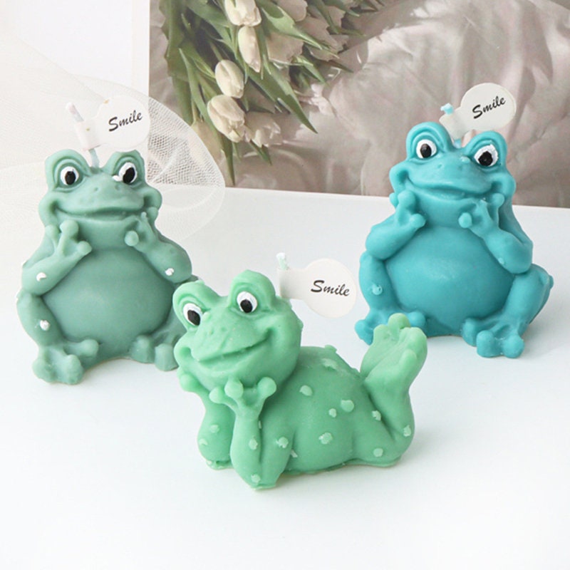 Frog Statue Silicone Mold-happy Frog Candle Mold-animal Frog