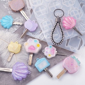 Key Protector Resin Mold-Cat Paw Keychain Mold-Key Handle Cover Mold-Bear Shell Key Cap Mold-Key Fob Cover Mold-Keyring Jewelry Decor Mold