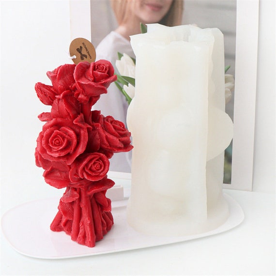 1pc Flower Candle Mold DIY Soap Mold Silicone Mold Candle Making Mould