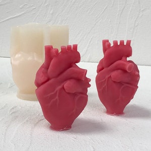 Human Heart Candle Silicone Mold-Organ Heart Candle Mold-Halloween Heart Candle Mold-Scented Candle Soap Mold-DIY Aromatherapy Plaster Mold