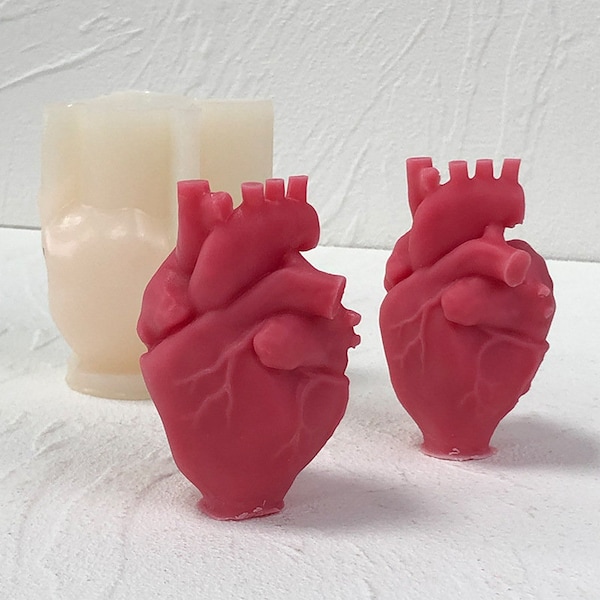 Human Heart Candle Silicone Mold-Organ Heart Candle Mold-Halloween Heart Candle Mold-Scented Candle Soap Mold-DIY Aromatherapy Plaster Mold