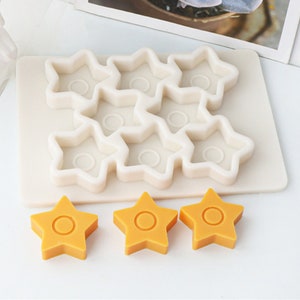 8 holte ster siliconen mal-schattige ster kaars zeep schimmel-beton cement ster schimmel-ster chocolade taart decor schimmel-epoxy hars kunst schimmel