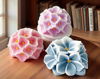 Flower Ball Candle Mold-Gardenia Lily Candle Mold-Wedding Candle Silicone Mold-DIY Aromatherapy Plaster Mold