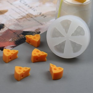 Small Cheese Candle Silicone Mold-Cheese Resin Mold-Cheese Fondant Mold-Chocolate Cake Decor Mold-DIY Aromatherapy Plaster Mold