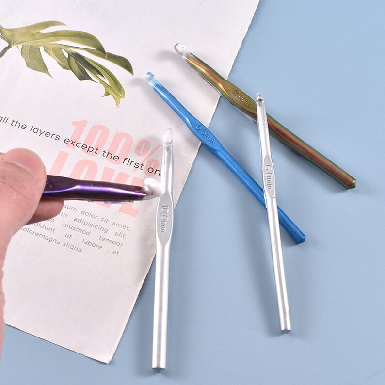 Crochet Hooks Set Moldcrochet Hook Resin Molddiy Knitting Etsy