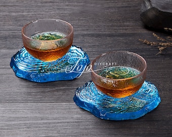 Water Ripple Coaster Resin Mold-Ocean Wave Coaster Mold-Coaster Silicone Mold-Ripple Tea Tray Mold-Coaster Tray Mold-Epoxy Resin Craft Mold