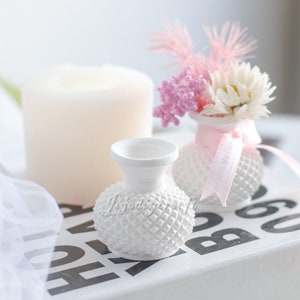 Jarrón pequeño 3D Molde de silicona-Lindo jarrón Resina Molde-Jarrón Molde para flores-Molde de jarrón de yeso perfumado-Resina epoxi Molde artesanal-Molde de decoración del hogar