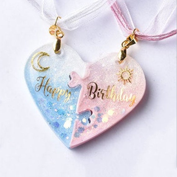 Heart Shape Resin Casting Silicone Mold Keychain Pendant Jewelry