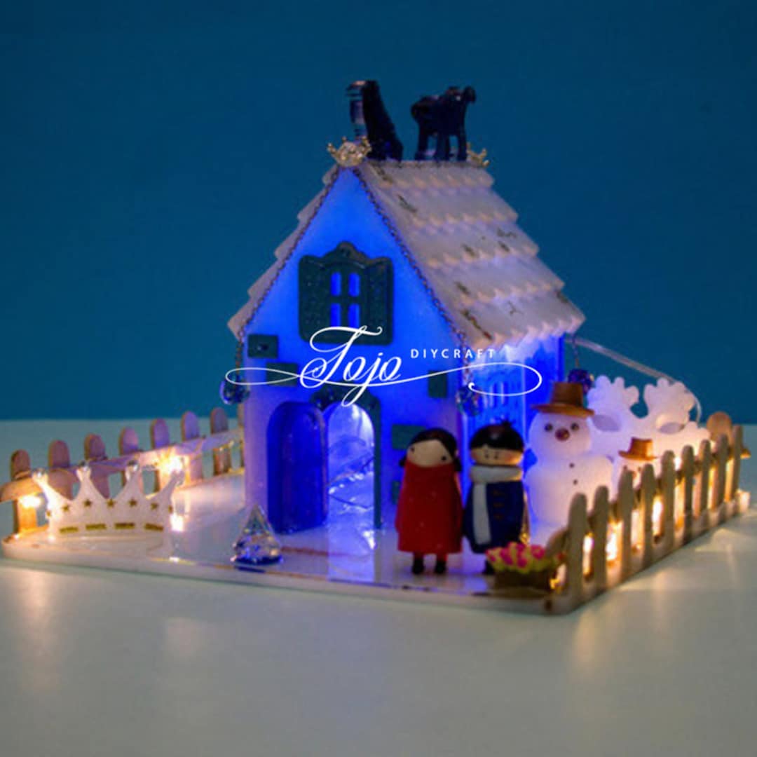 Christmas House Silicone Moldhouse Puzzle Resin Moldcrystal House