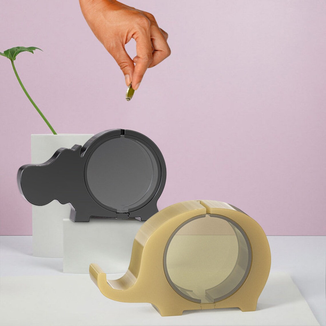 Animal Elephant Piggy Bank Moldhippo Piggy Bank Moldpiggy Etsy