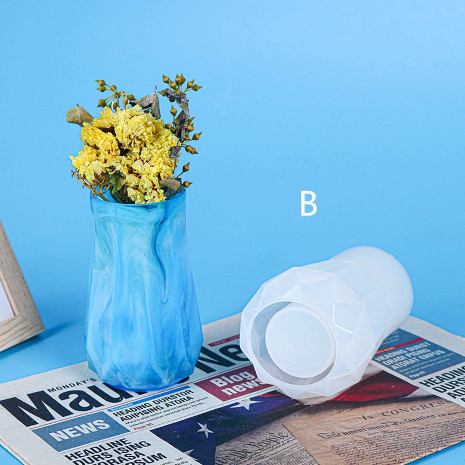 3D Vase Silicone Moldvase Resin Moldflower Bottle Moldvase Etsy