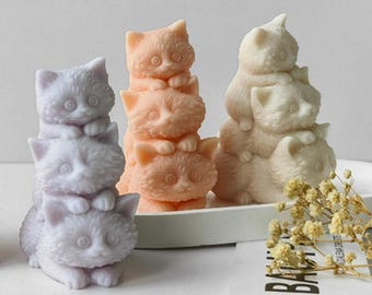 Moule Silicone Pour Résine Moule Silicone Chat Pour Résine Époxy - DIY Bijoux Et Déco - 8.4x6.7cm - Idéal Pour Bougies Et Savons Moules En Silicone Pour Bijoux