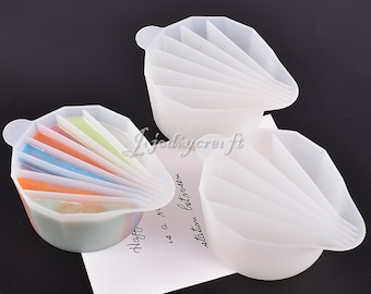 Silicone Mixing Cups-Reusable Silicone Dispensing Cup-Color Mixing Cup for Epoxy Resin-UV Epoxy Resin Color Mixing Tool