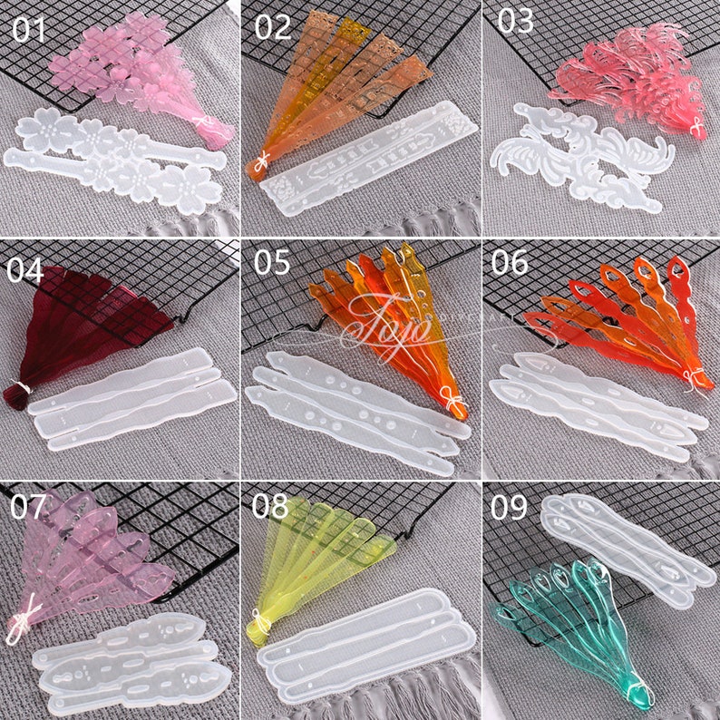Fan Silicone Moldssummer Fan Resin Moldcherry Blossoms Etsy