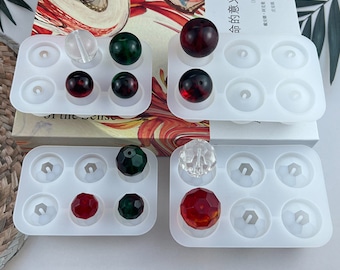 20mm 25mm 30mm Beads Silicone Mold-Geometric Beads Resin Mold-Round Beads Mold-Beaded Bracelet Mold-Beads Earrings Necklace Mold