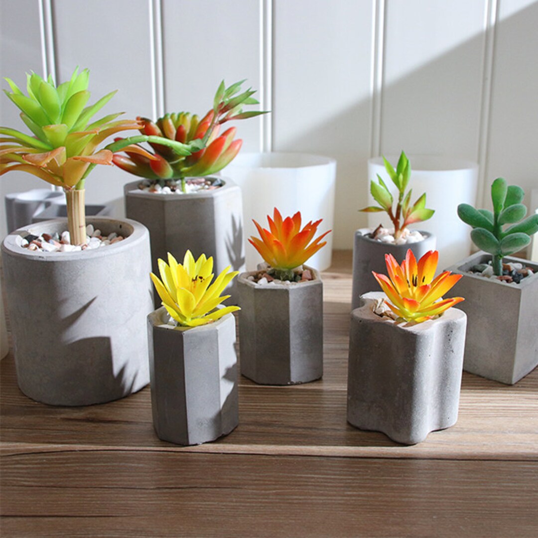 Acquista Fai da te piccolo vaso di fiori stampo in silicone piante