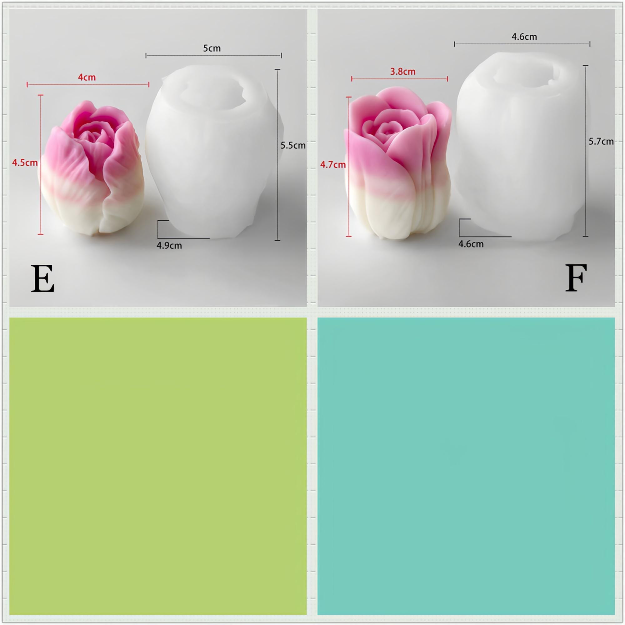 6 Styles Small Tulip Silicone Mold-tulip Flower Candle Mold-floral