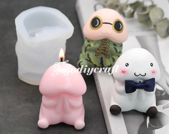 Molde de silicona para pene 3D-Molde de vela de pene divertido-Molde de vela genital-Molde de vela de pene lindo-Molde de arte de resina de pene-Molde de yeso de aromaterapia DIY