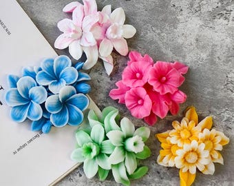 Beautiful Flower Silicone Mold-Natural Flower Resin Mold-Daffodil Daisy Plumeria Morning Glory Candle Mold-DIY Aromatherapy Plaster Mold