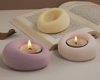 Irregular Candlestick Silicone Mold-Round Candle Holder Mold-Concrete Tealight Holder Mold-Jesmonite Plaster Decor Mold-Epoxy Resin Art Mold
