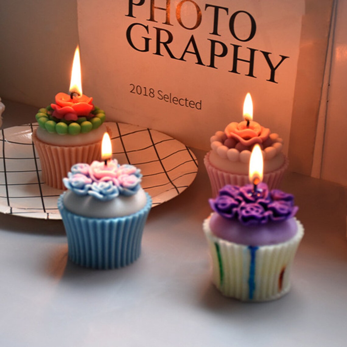 Cupcake Candle Silicone Moldmuffin Cup Cake Candle Etsy