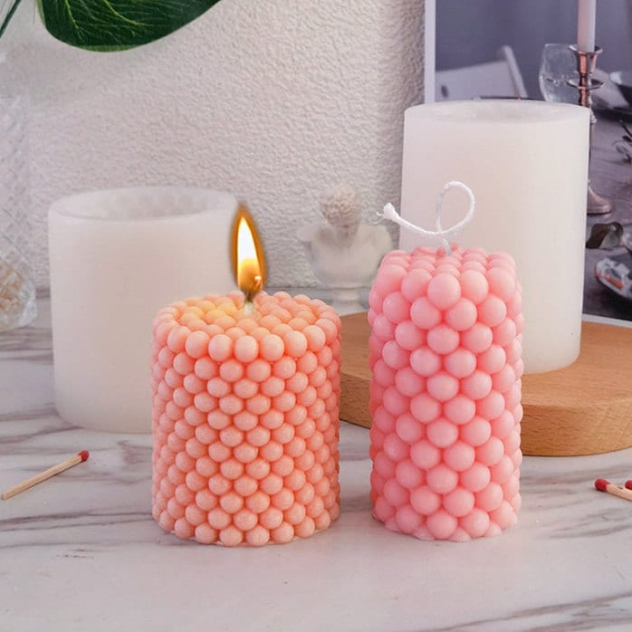 2 Pack 3D Bee Honeycomb Candle Mold Beehive Silicone Mold for
