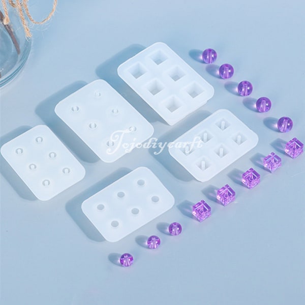 8mm 10mm Beads Silicone Mold-Round Square Beads Resin Mold-Beads Earrings Mold-Bead Bracelet Necklace Pendant Mold-Jewelry Making Mold