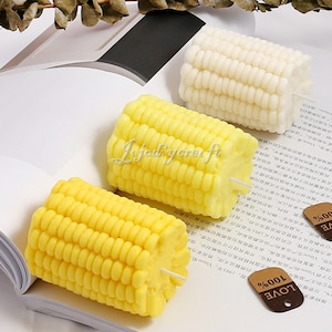 3D Corn Candle Silicone Mold-Corn Candle Mold-Cylinder Corn Candle Mold-Corn Fondant Mold-Chocolate Cake Decor Mold-Scented Candles Mold