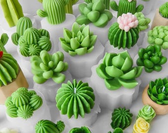 Woohome 4 Pz Fondant Silicone Mold Succulenti Stampi in
