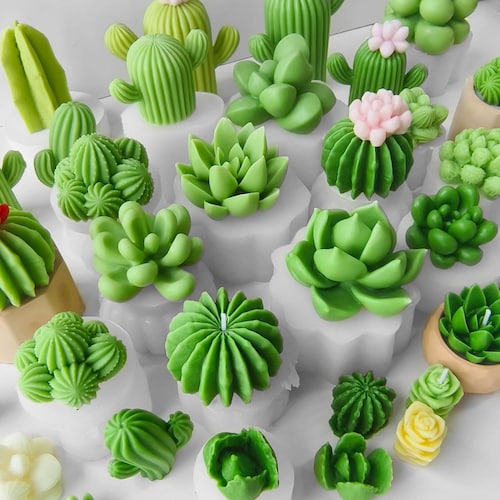 mini planter pots Mini Artificial Succulent Plants in Geometric Plant Pots