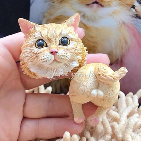 Cute Animal Cat Fondant Mold-Ragdoll Cat Resin Mold-Cat Head Keychain Mold-Cat Butt Mold-Scented Plaster Cat Mold-Chocolate Cake Decor Mold