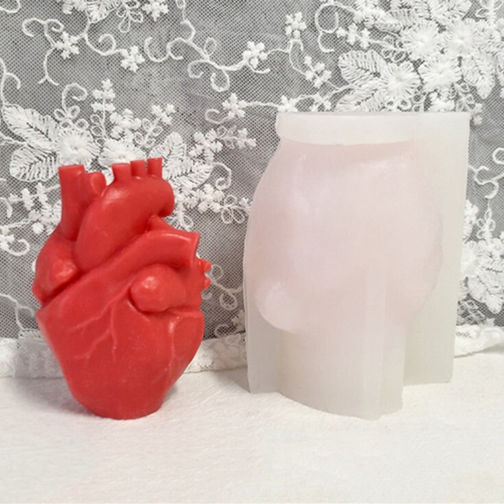 Heart Candle Silicone Mold-love Heart Candle Mold-romantic Heart
