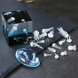 3D Jellyfish Filler Model-Jellyfish Model For Silicone Mold-Epoxy Resin Mold Filling Materials-DIY Jellyfish Micro Landscape Decor