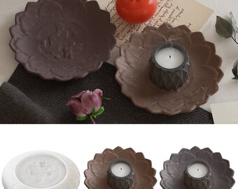 Vassoi decorativi a forma di foglia, stampo in resina flessibile, stampo in silicone per vassoi in resina e pezzo decorativo
