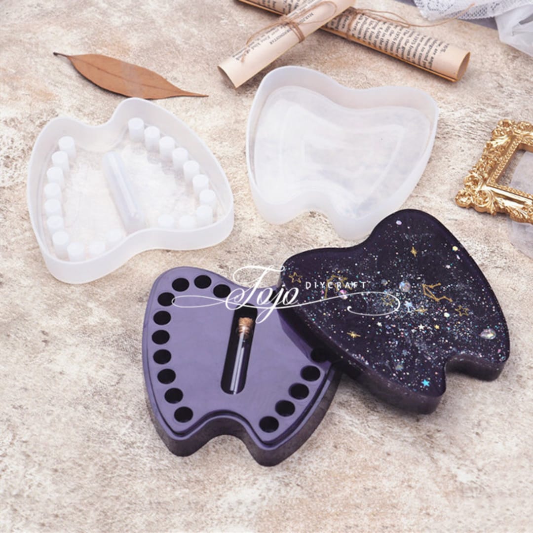 Baby Tooth Box Resin Mold-tooth Keepsake Box for Kids-tooth Holder Mold ...