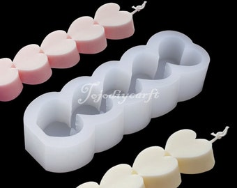 3D Heart Candle Silicone Mold-Heart Shaped Candle Mold-Love Pillar Candle Mold-Heart Soap Mold-DIY Aromatherapy Plaster Mold-Gift for Her