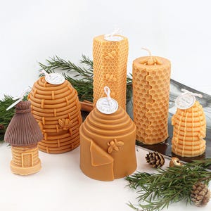 Honeycomb Taper Candle Silicone Mold-Bee Honeycomb Candle Mold-Beehive Candle Mold-Beeswax Pillar Candle Mold-Aromatherapy Candle Soap Mold
