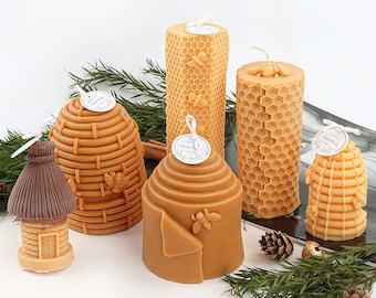 Honeycomb Taper Candle Silicone Mold-Bee Honeycomb Candle Mold-Beehive Candle Mold-Beeswax Pillar Candle Mold-Aromatherapy Candle Soap Mold