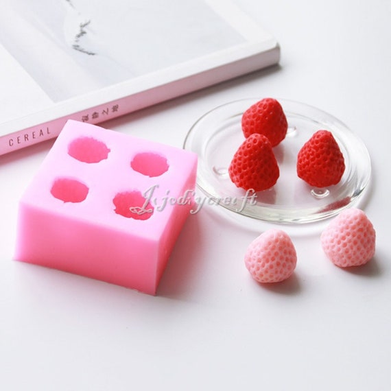 Strawberry Cake Shaped Silicone Mold DIY Resin Scented Candle Mold Silicone  Mold