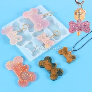 Dog Bone Silicone Mold-Bone Dog Tag Mold-Pet Dog Tag Mold-Dog Bone Keychain Pendant Mold-Photo Frame Mold-Epoxy Resin Mold for Jewelry