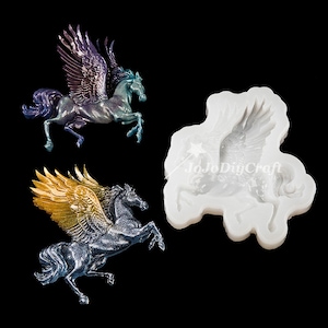 Pegasus Horse Silicone Mold-Wings Horse Resin Mold-Pegasus Horse Keychain Mold-Pegasus Pendant Mold-Epoxy Resin Art Mold-Gift for Men