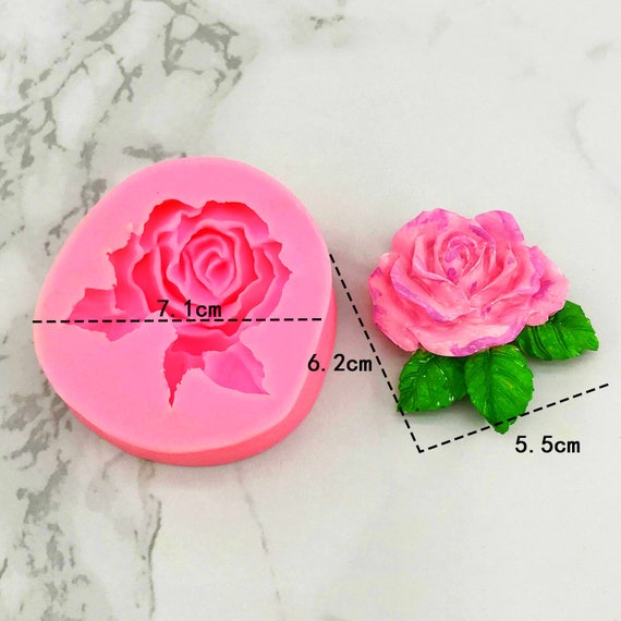Rose silicone mold for fondant or chocolate or cake decoration